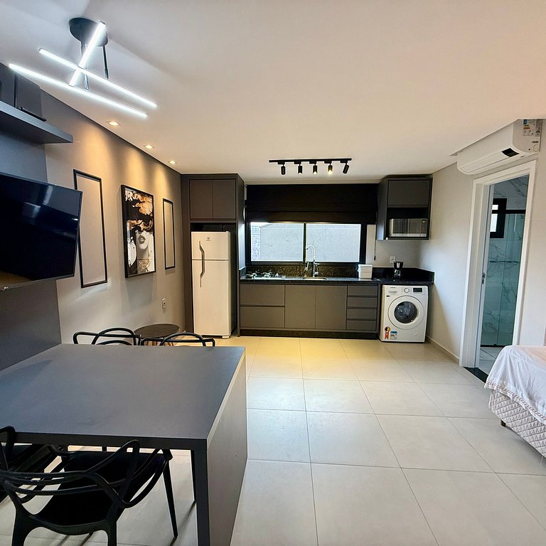 Loft com ar-condicionado no Centro