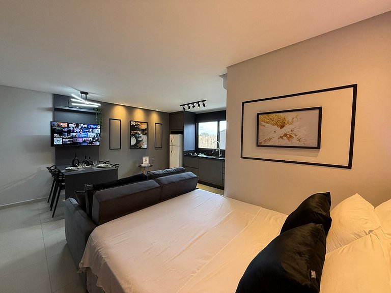 Loft com ar-condicionado no Centro