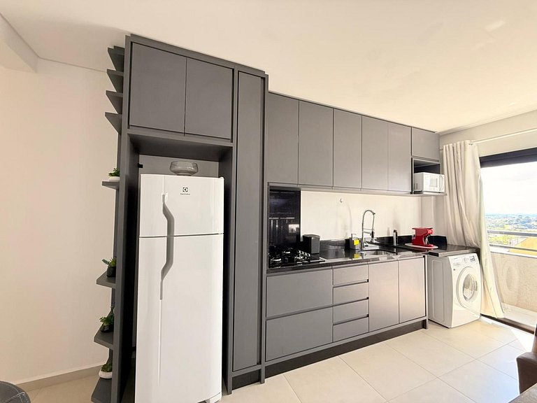 Loft Park- com ar-condicionado e churrasqueira