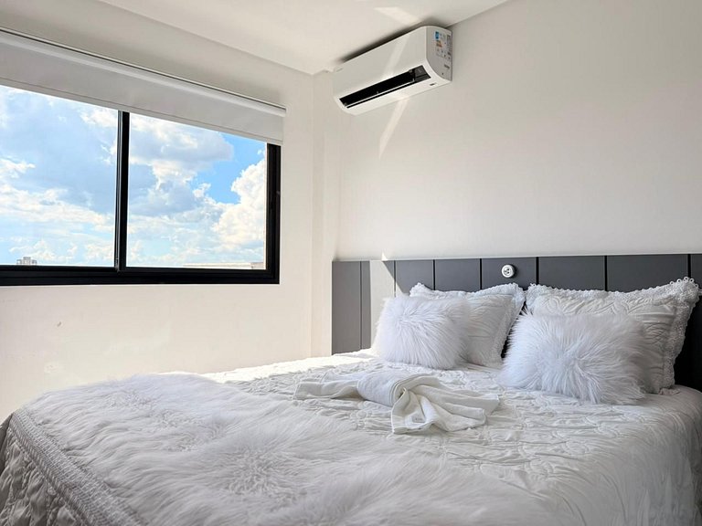 Loft Park- com ar-condicionado e churrasqueira