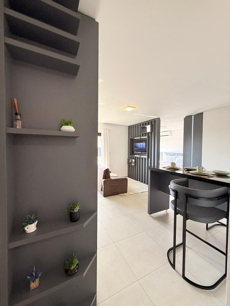 Loft Park- com ar-condicionado e churrasqueira