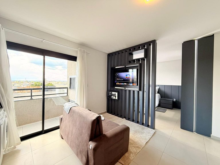 Loft Park- com ar-condicionado e churrasqueira