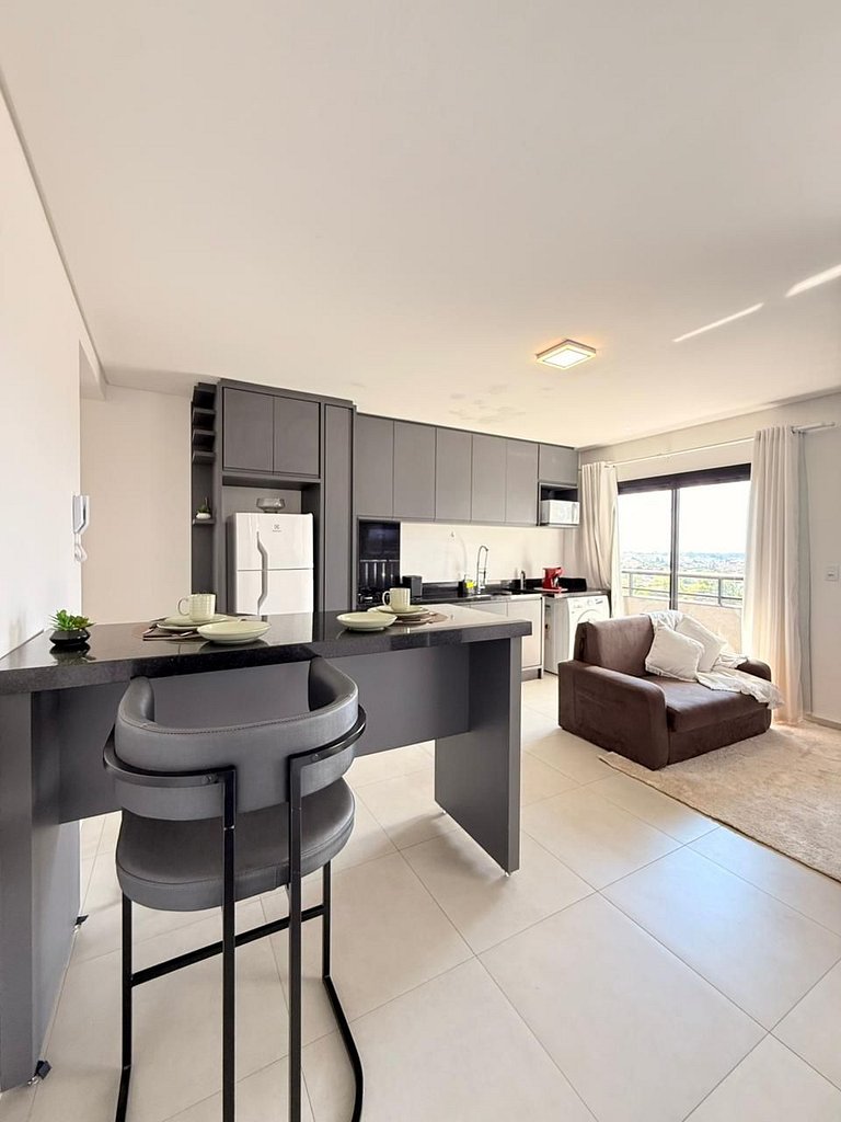 Loft Park- com ar-condicionado e churrasqueira